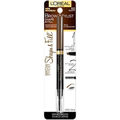 Brosse-spoolie intégrée pour estomper et façonner les sourcils.