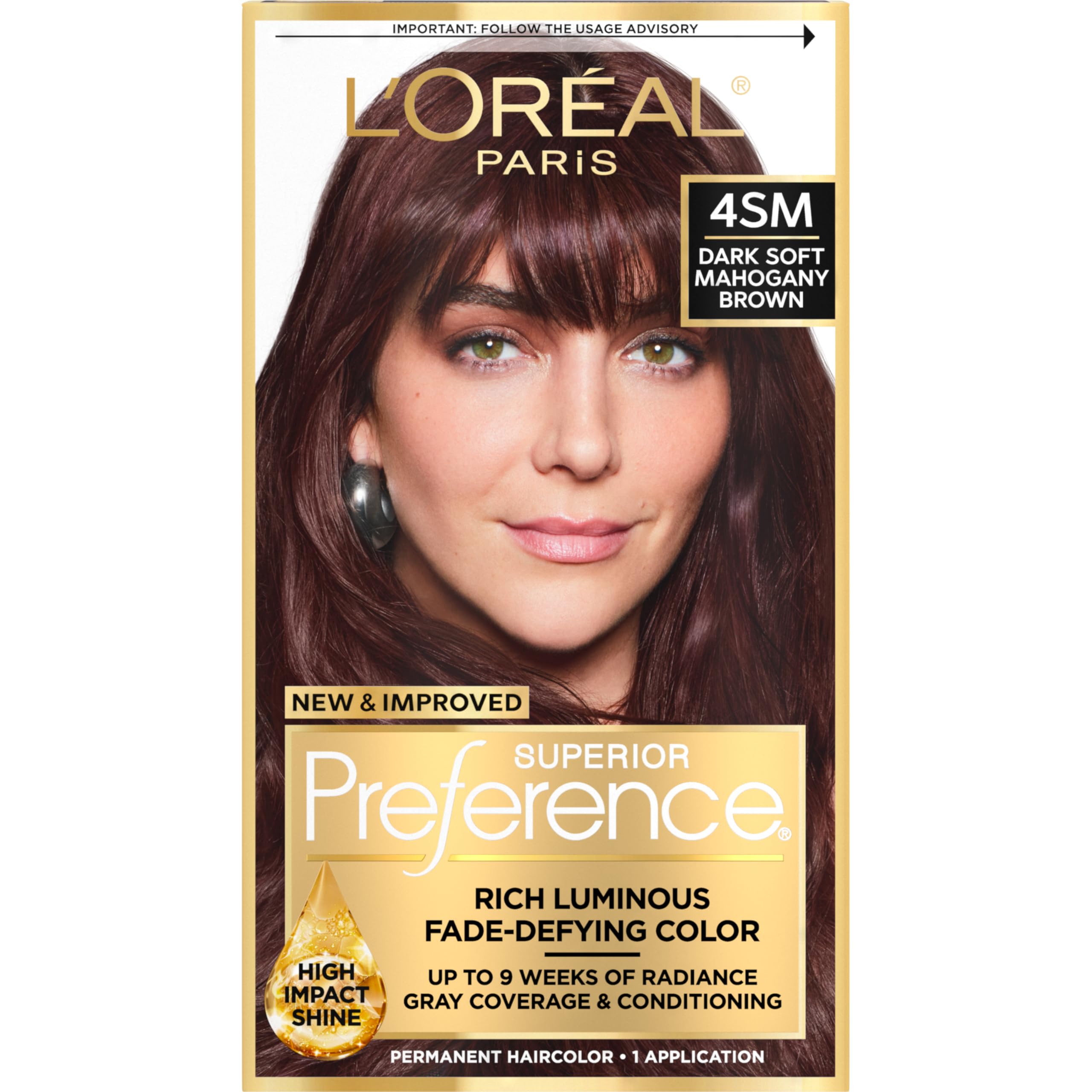 L’Oréal Paris Superior Preference 4SM kit-coloration, couleur lumineuse et durable.