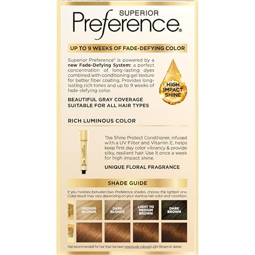 L’Oréal Paris Superior Preference Couleur longue tenue, éclat qui dure semaines.