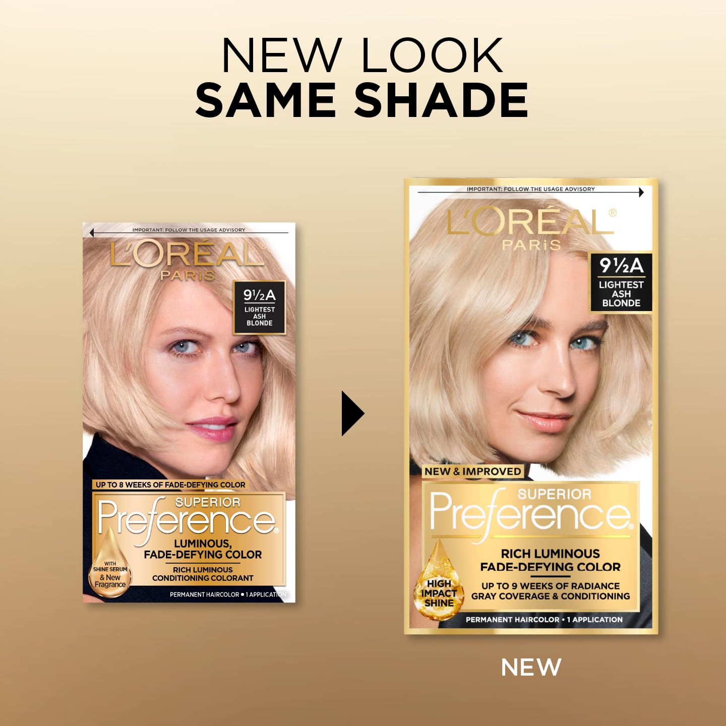 L’Oréal Paris Superior Preference, ensemble coloration complet pour cheveux lumineux et gris.