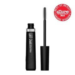 L’Oréal Paris Telescopic Lift Mascara – démonstration d’application pour longueur visible.