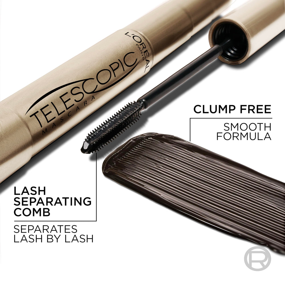 L’Oréal Paris Telescopic brosse double assure une séparation des cils sans paquets.