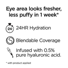 L’Oréal Paris True Match Eye Cream-Concealer, texture légère qui hydrate la zone des yeux.