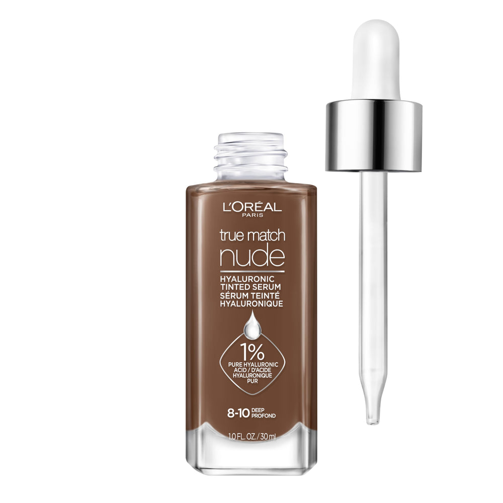 L’Oréal Paris True Match Nude Sérum Teint Flacon offrant hydratation légère et couvrance subtile.