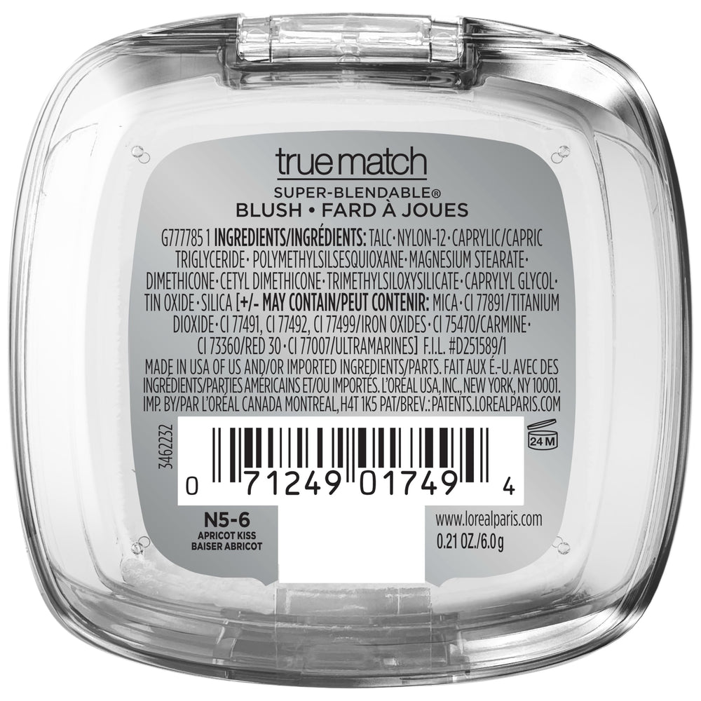 Texture soyeuse True Match Blush Apricot Kiss pour une application lisse