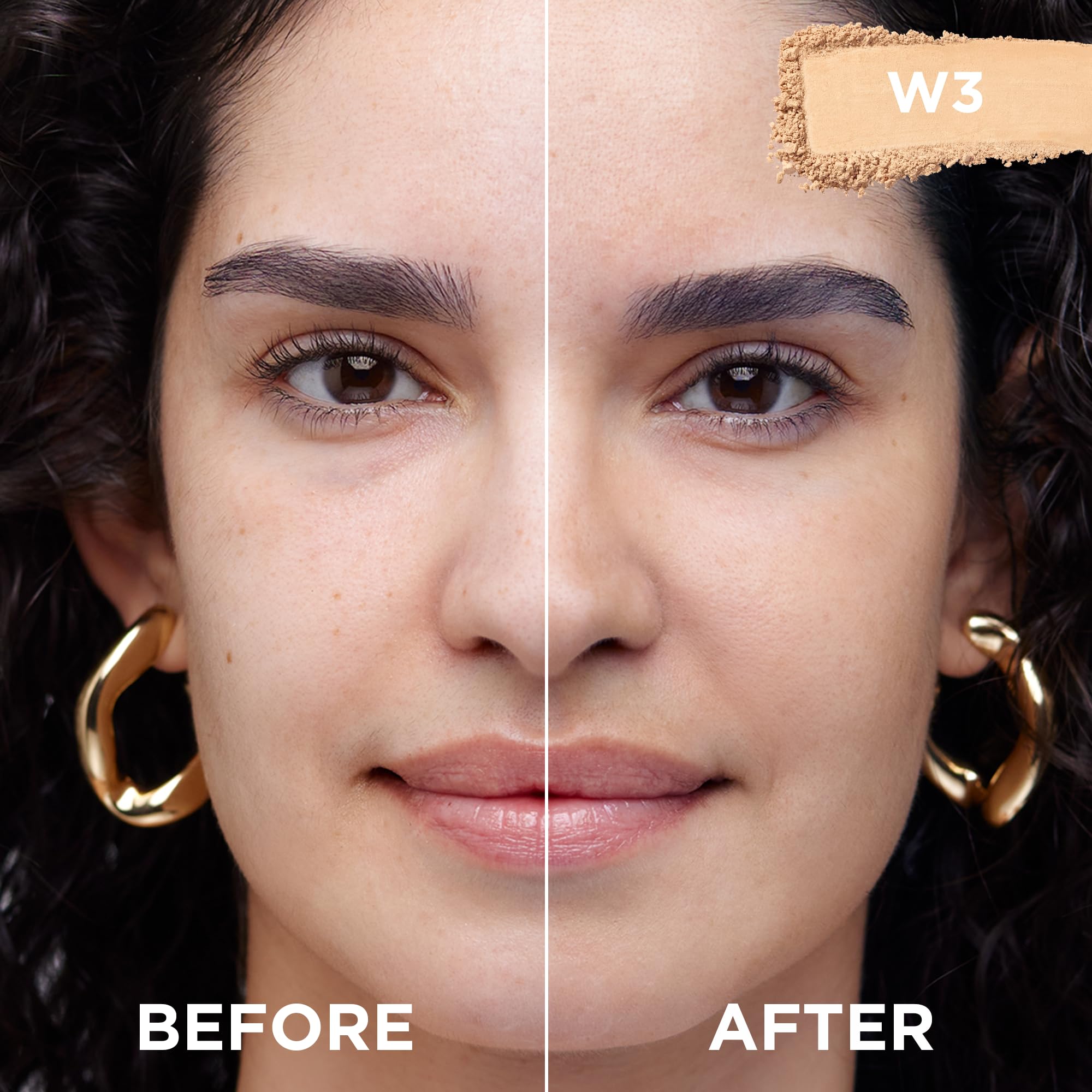 True Match poudre compacte — application facile pour fini naturel.