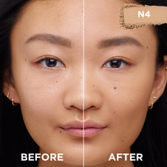 True Match poudre compacte N4 : application rapide et portable pour teint uniforme.