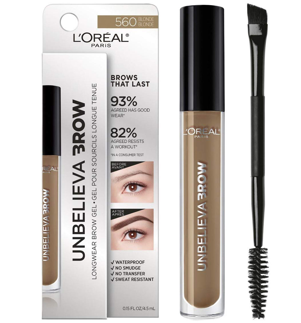 L’Oréal Paris Unbelieva-Brow : brosse précise, sourcils blond, définition nette et durable.