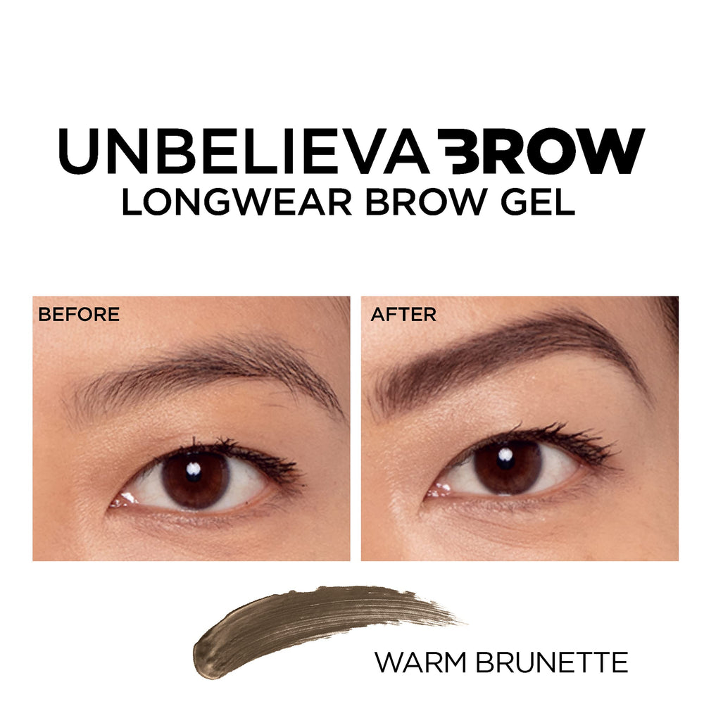 L'Oréal Paris Unbelieva-Brow brun chaud résistance-eau pour tenue durable