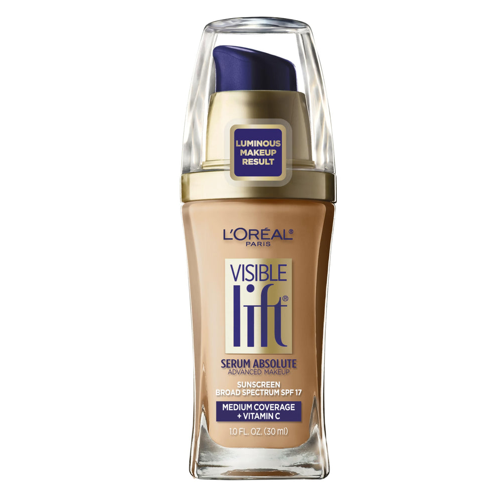 Bouteille du fond de teint L’Oréal Paris Visible Lift Serum Absolute, texture légère.
