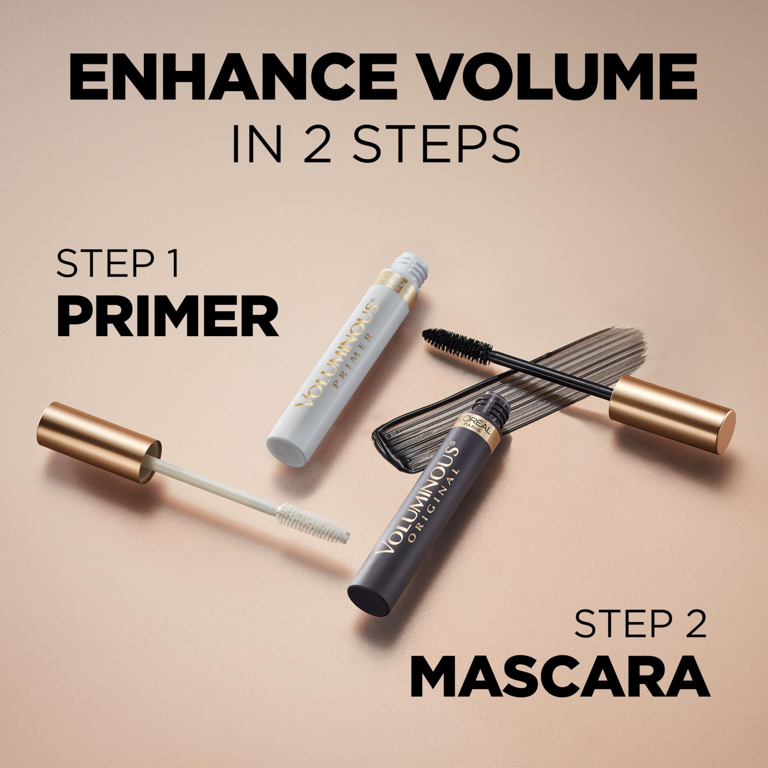 L’Oréal Paris Voluminous Original couleur noire intense pour un regard affirmé.