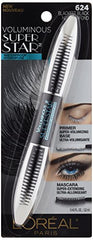 L’Oréal Paris Voluminous Superstar Mascara fibre noire pour cils plus longs.