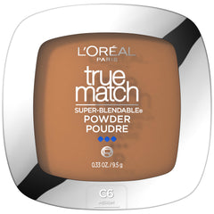 True Match Poudre de L’Oréal Paris, teinte C6 Moyen, pour une application facile et un fini homogène.