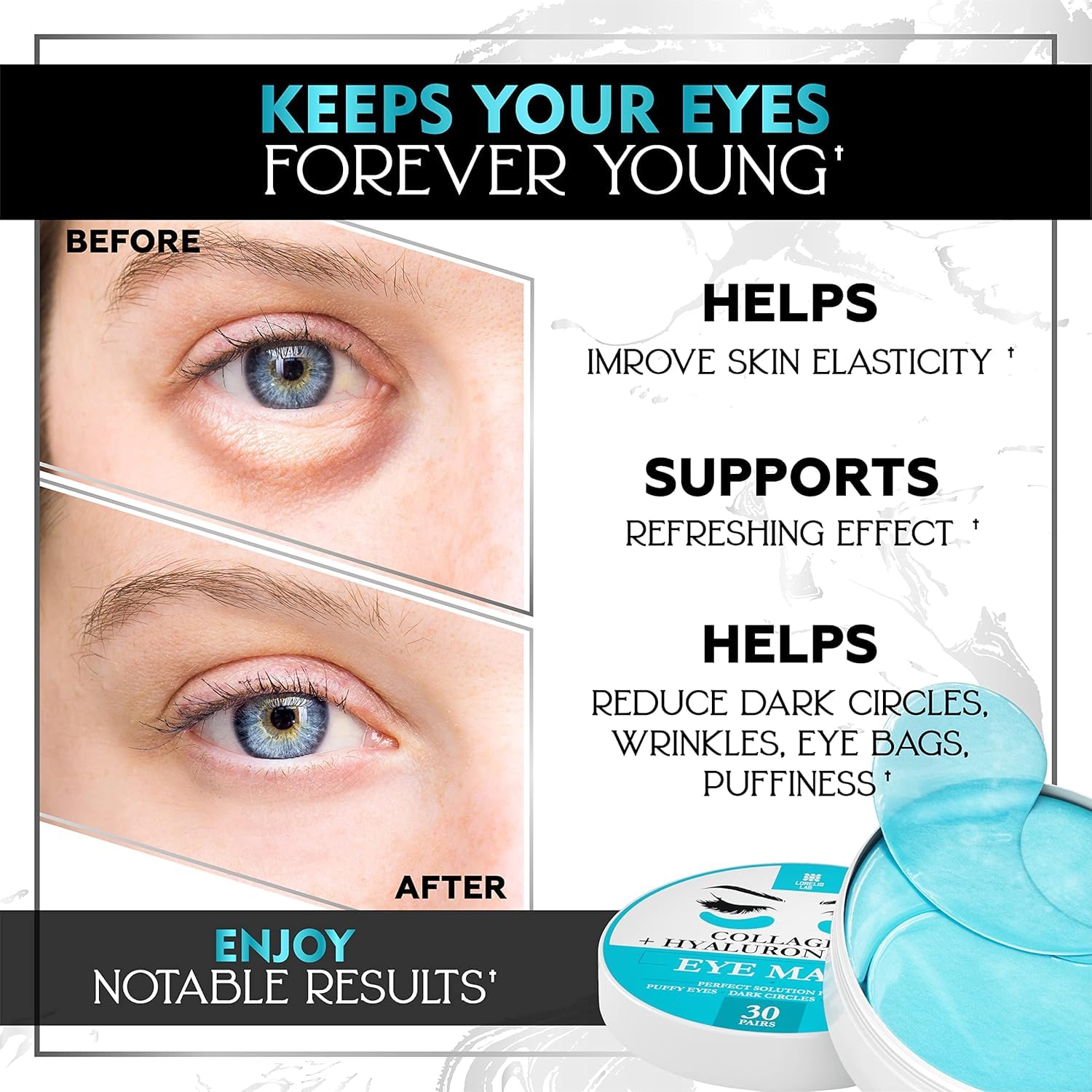 Lorelis Lab patchs sous les yeux – application facile pour apaiser le regard