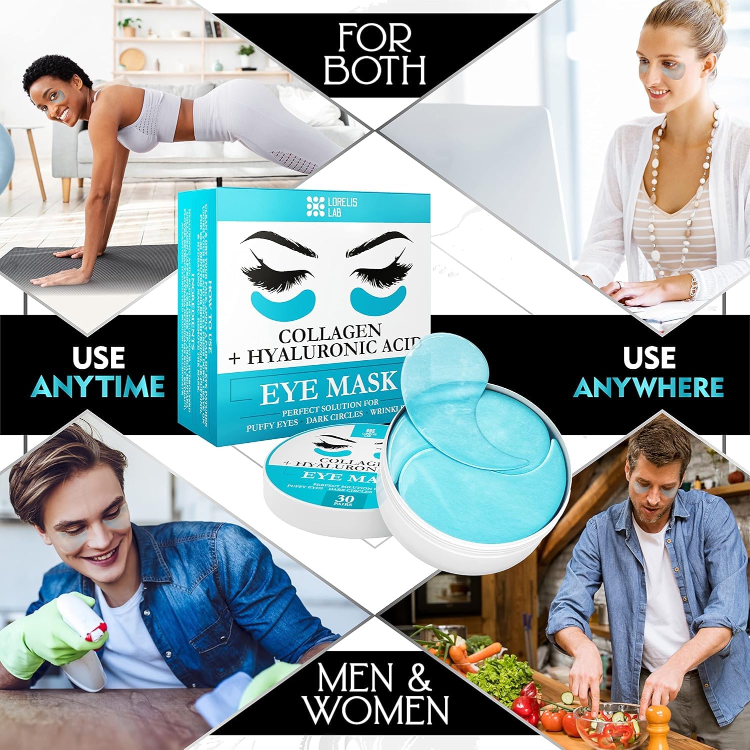 Lorelis Lab patchs sous les yeux – soin quotidien pour signes de fatigue