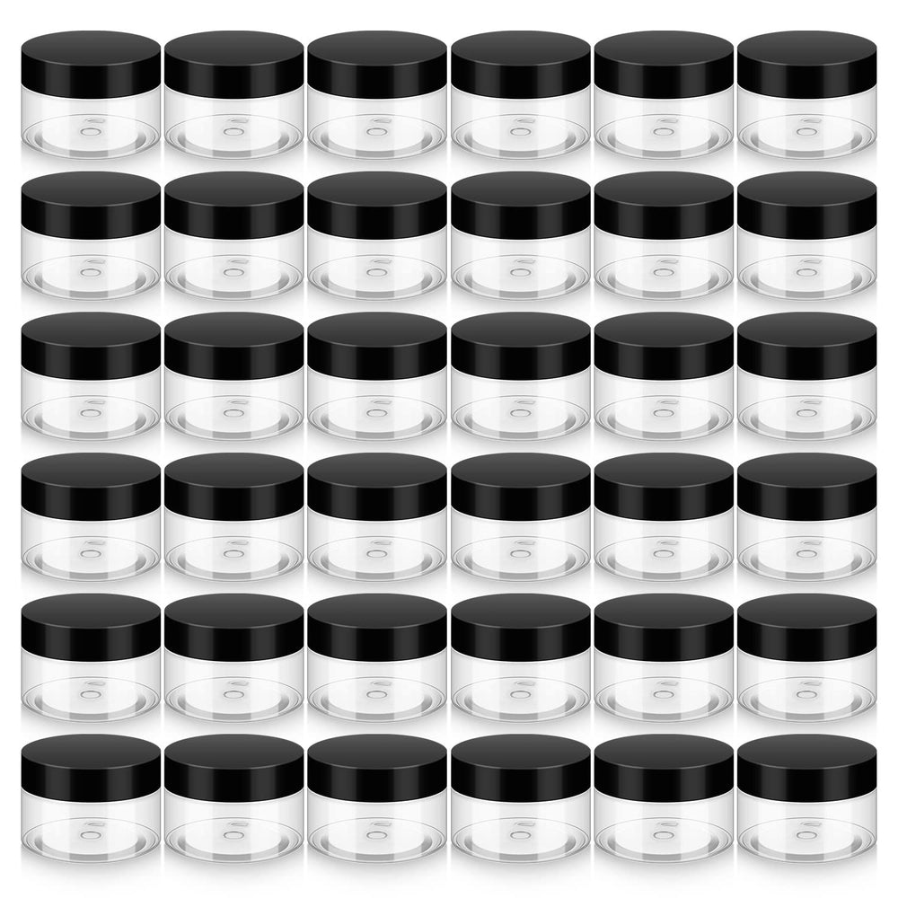 Loretoy pot plastique 4oz avec bouchon – parfait pour cosmétiques et sels de bain.