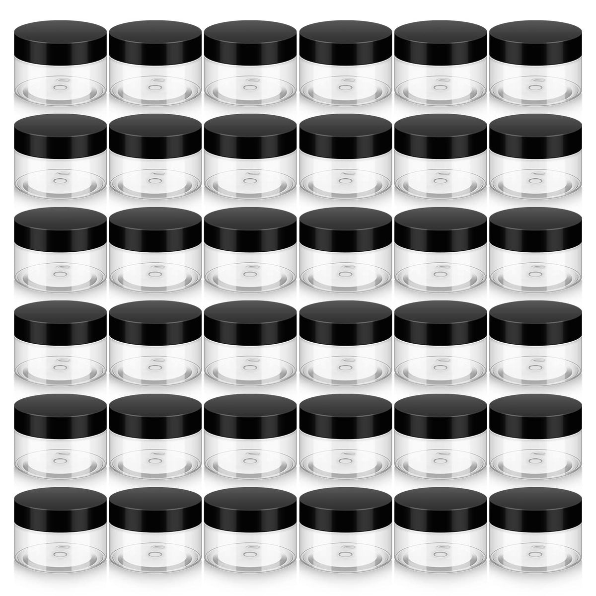 Loretoy pot plastique 4oz avec bouchon – parfait pour cosmétiques et sels de bain.