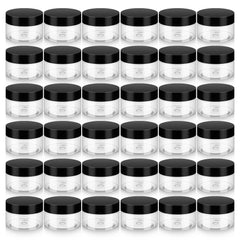 Loretoy pot plastique 4oz avec bouchon – parfait pour cosmétiques et sels de bain.