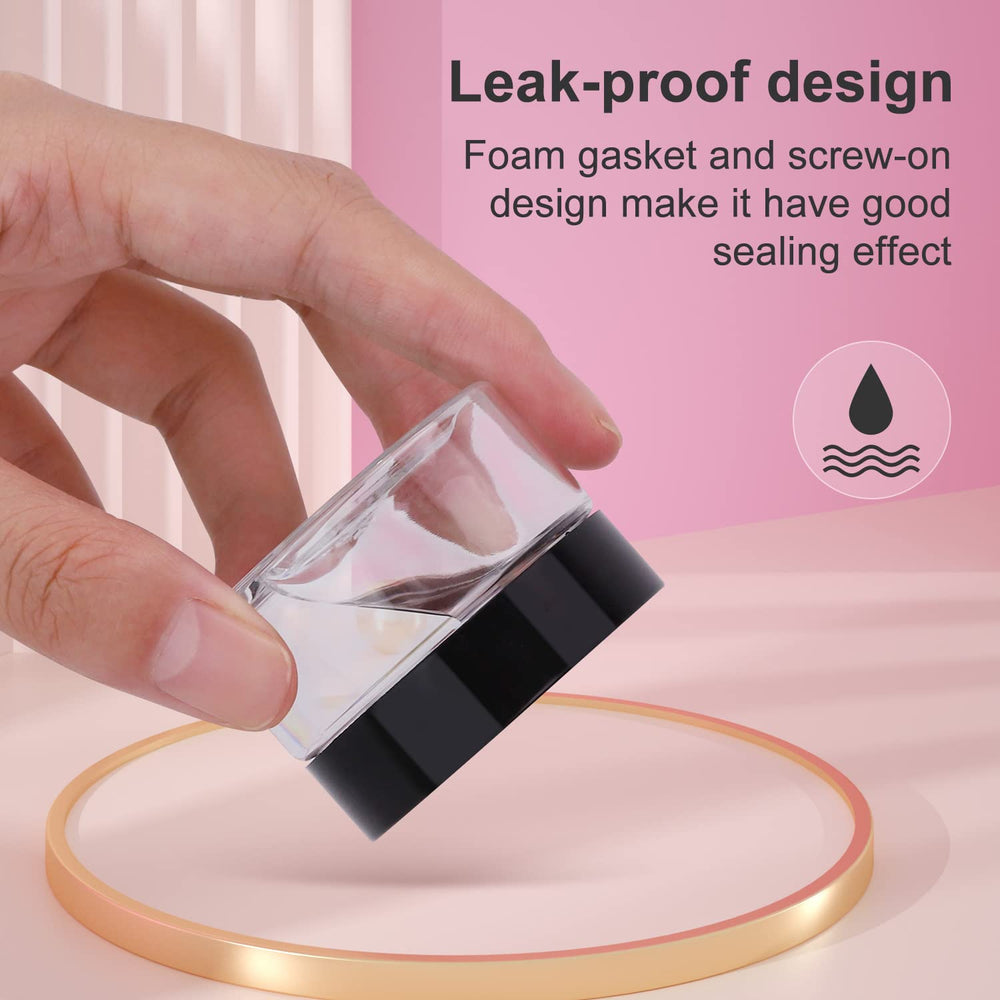 Loretoy pot plastique 4oz design arrondi – rangement compact pour voyage.