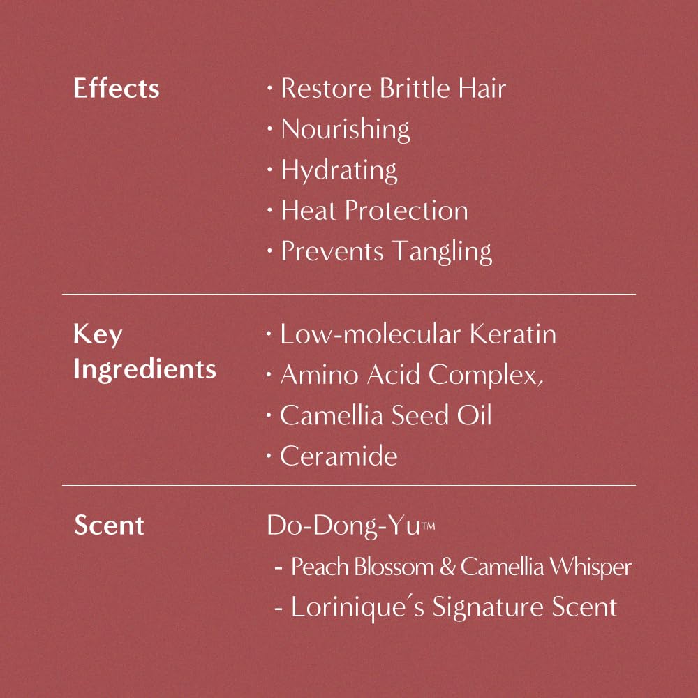 LORINIQUE finished look showing smoother, frizz-free hair.