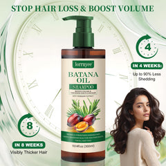 Lorrnyee shampooing batana, ingrédients romarin visibles pour une routine naturelle