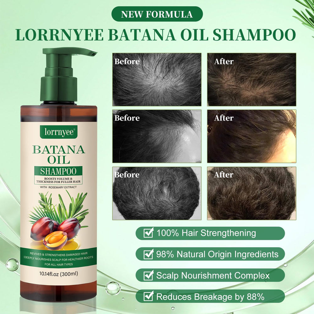 Texture soyeuse du shampooing batana sur les cheveux après application