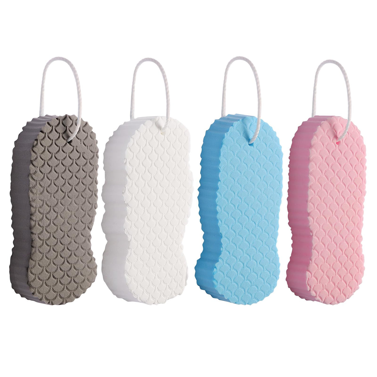 Losaria éponges exfoliantes magiques: lot de 4 pour exfolier la peau en douceur.