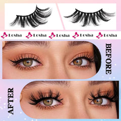 Cils Losha, effet croisé luxueux pour un look sophistiqué.