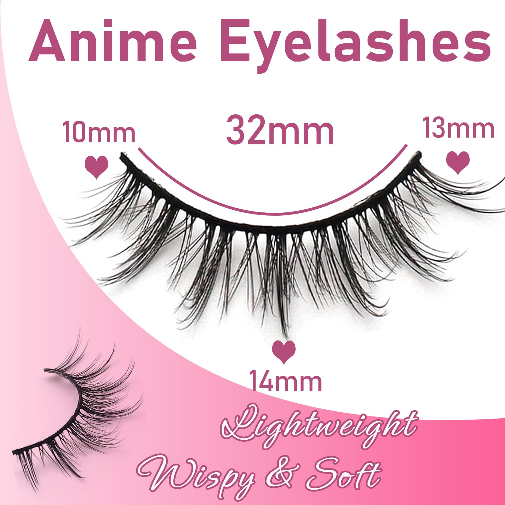 Losha cils manga regroupements individuels pour un aspect naturel