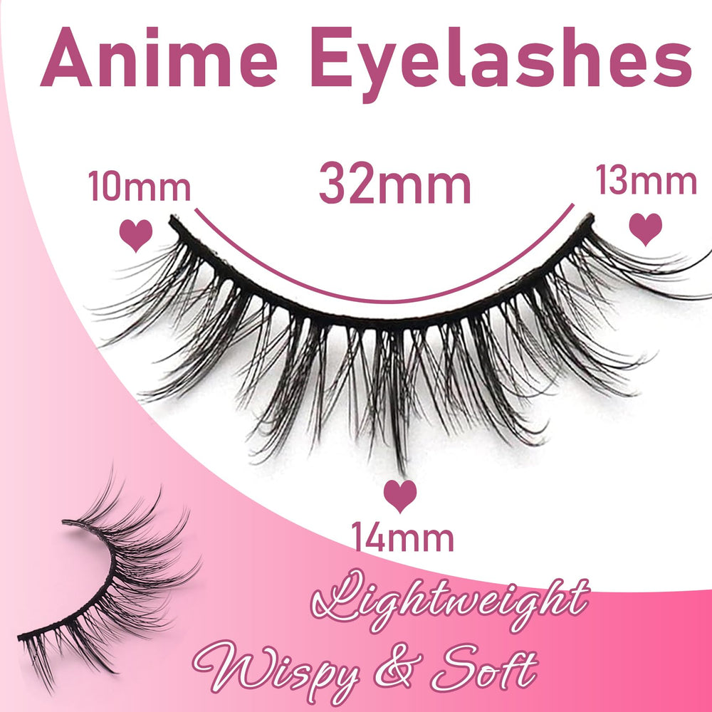 Losha cils manga regroupements individuels pour un aspect naturel