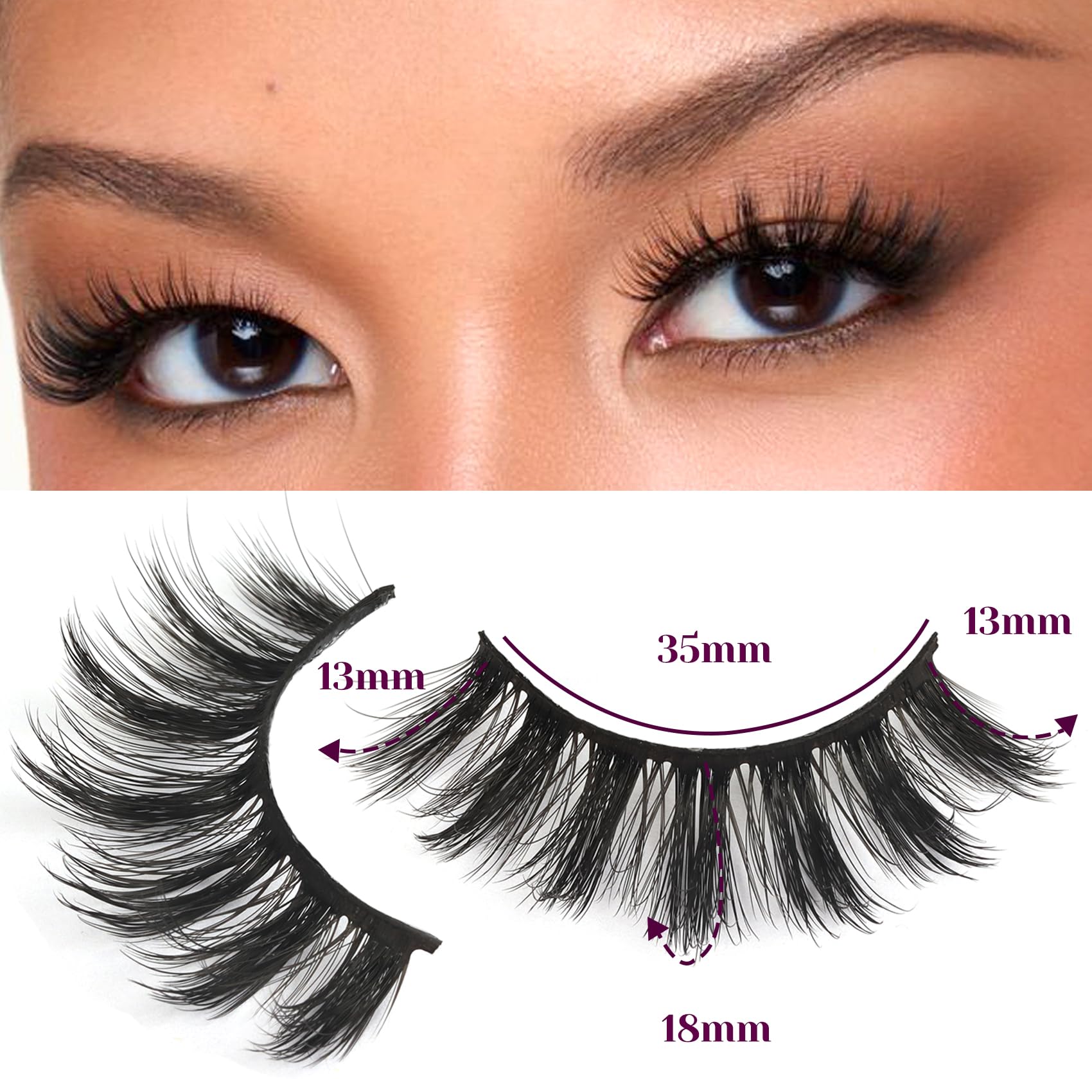 Losha cils-reutilisables-15-fois 3D07, beauté durable et réutilisable