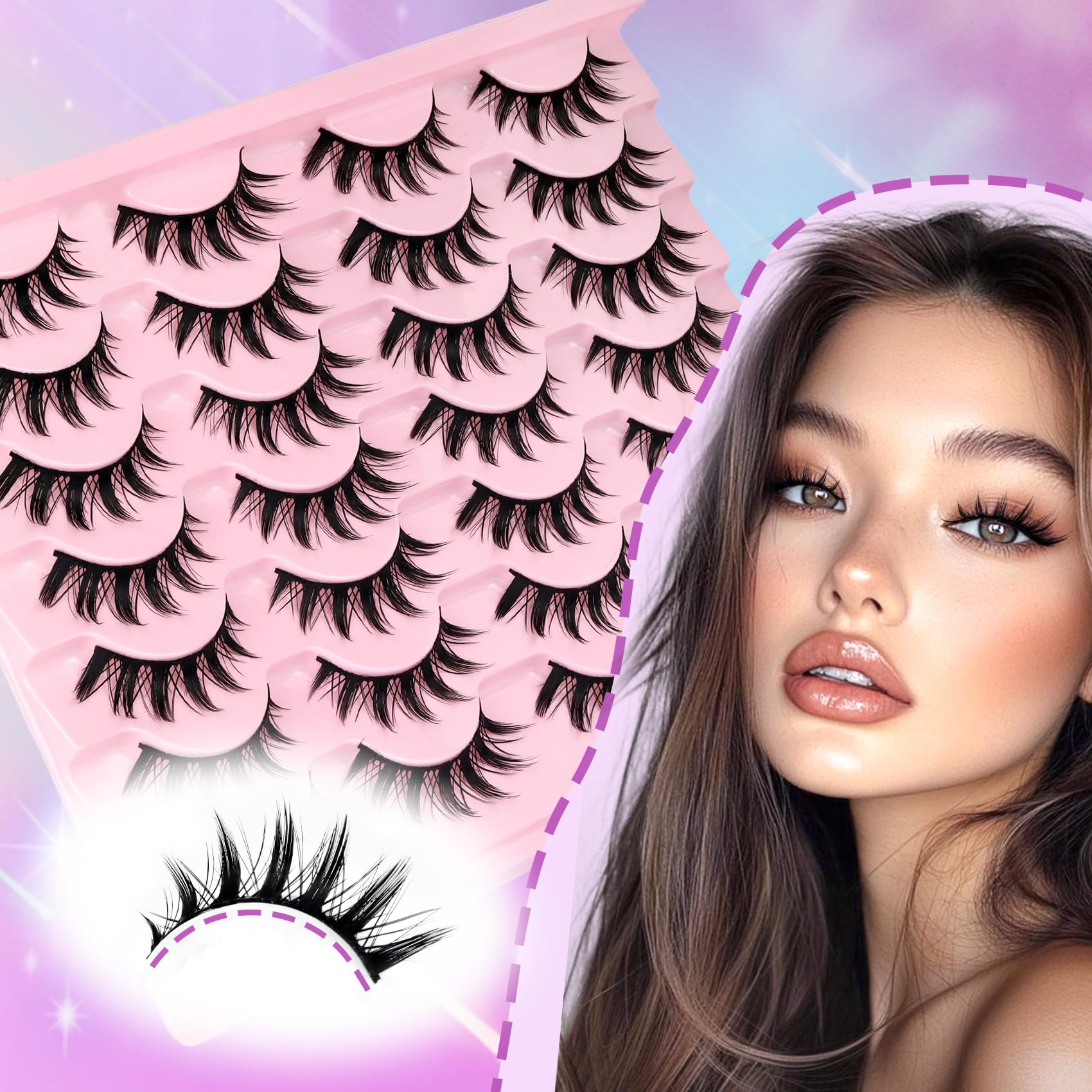 Losha cils réutilisables jusqu'à 7 fois pour un maquillage économique et durable.