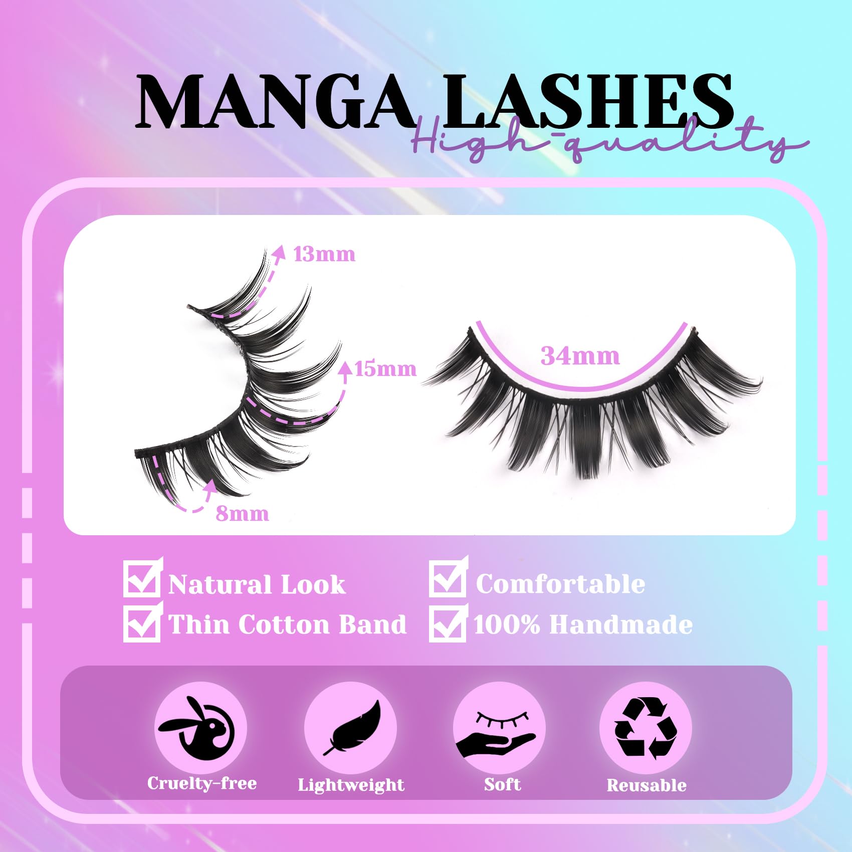 Losha cils sans cruauté fibres importées pour un confort durable