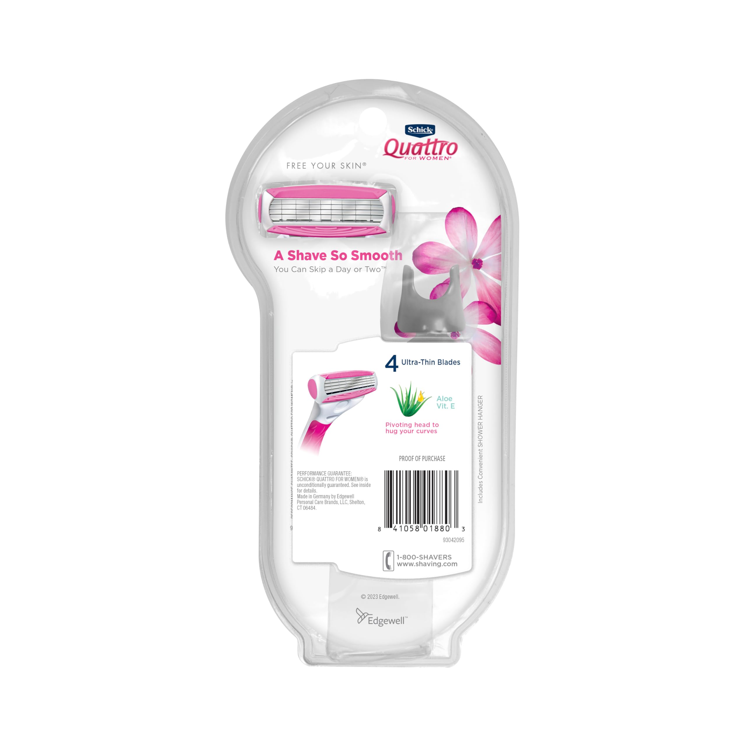 Recharge Quattro pour femmes, lot valeur pratique et économique pour le rasage.