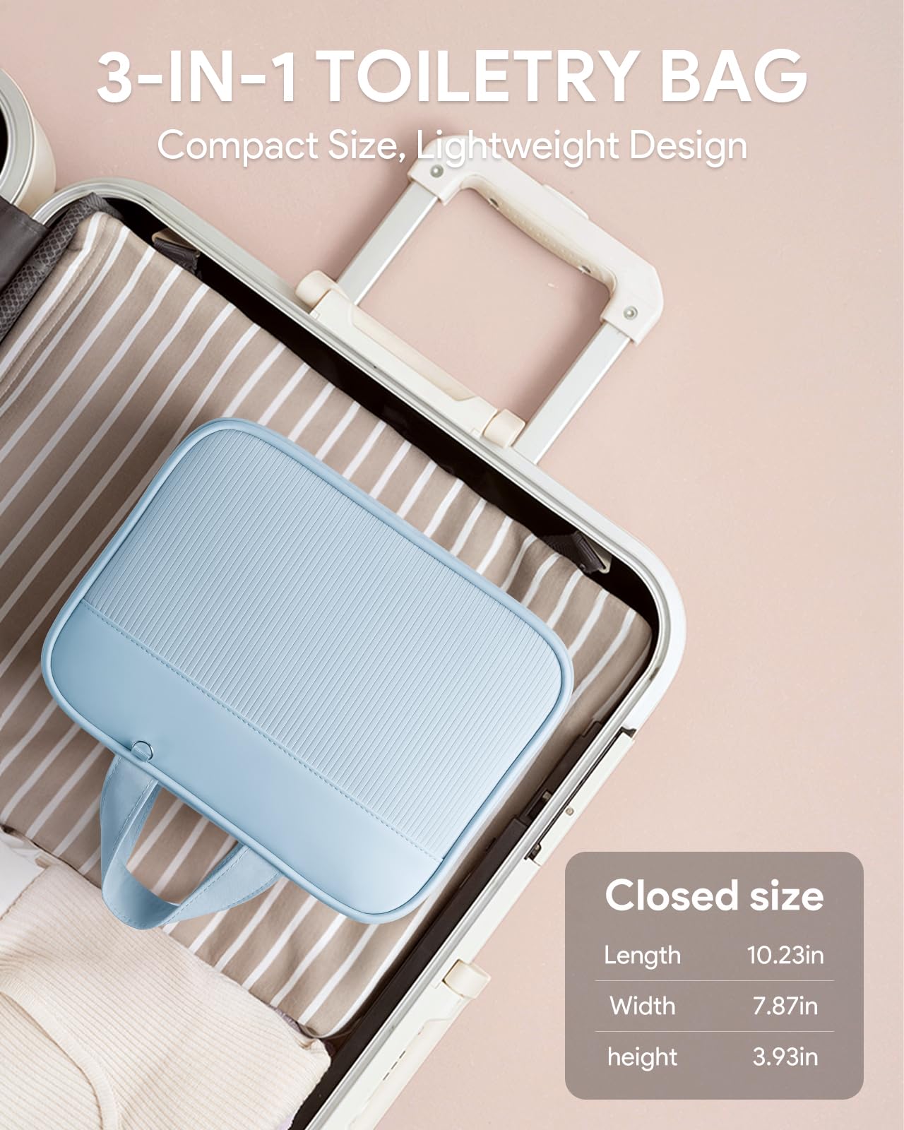 Lotour ensemble voyage bleu, matériel léger et pratique en avion.