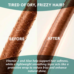 Formule Aloe Vera, Siloxane et vitamine E pour hydratation et brillance.