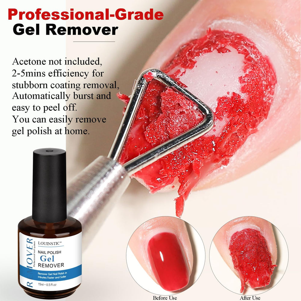 LOUINSTIC dissolvant gel dans son étui d'emballage, pratique et compact.