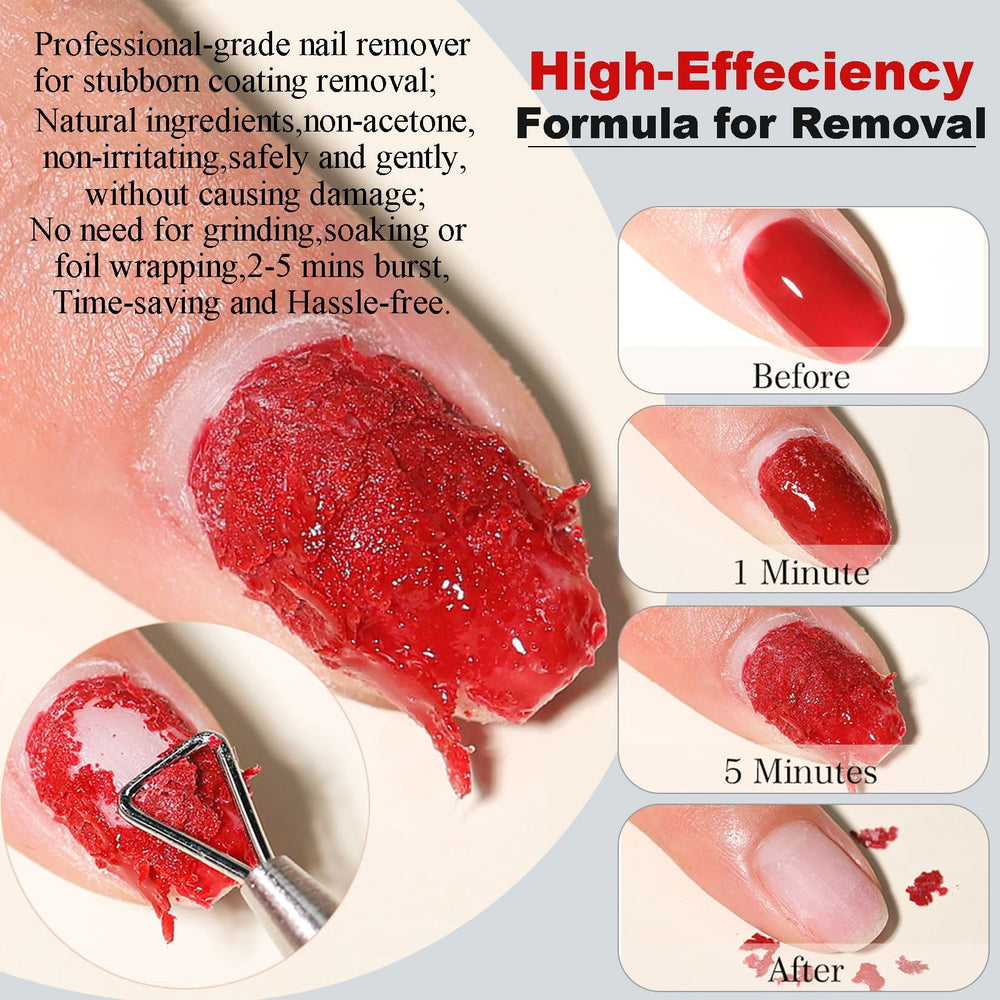 LOUINSTIC dissolvant gel application sur ongles, facile à utiliser et rapide.