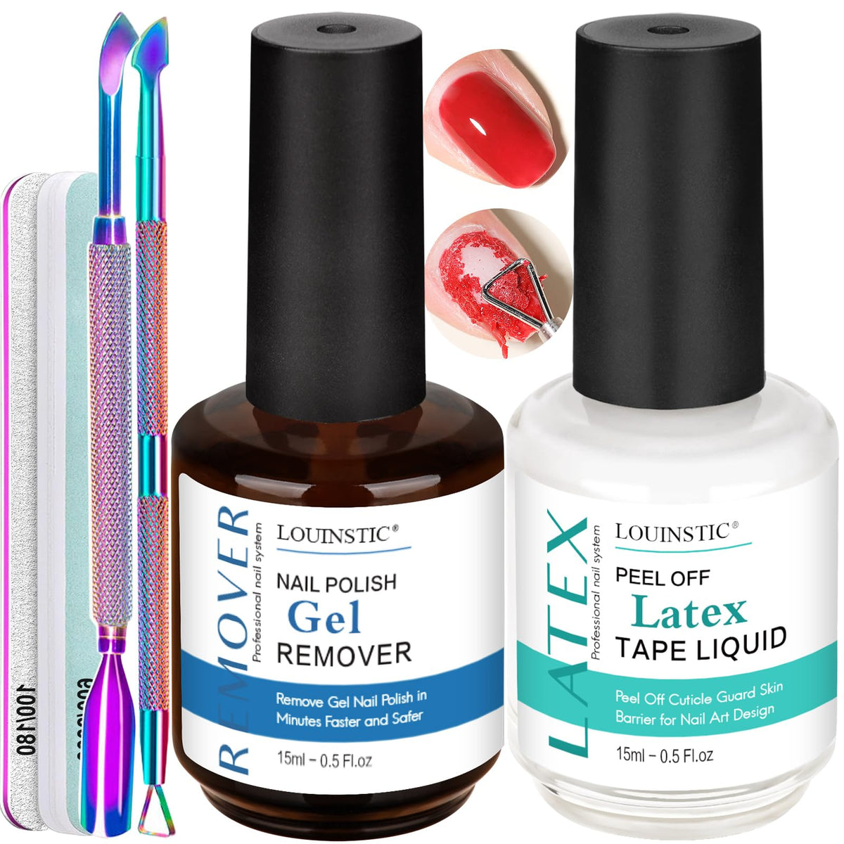 LOUINSTIC dissolvant gel autour de l’ongle pour un retrait net et rapide