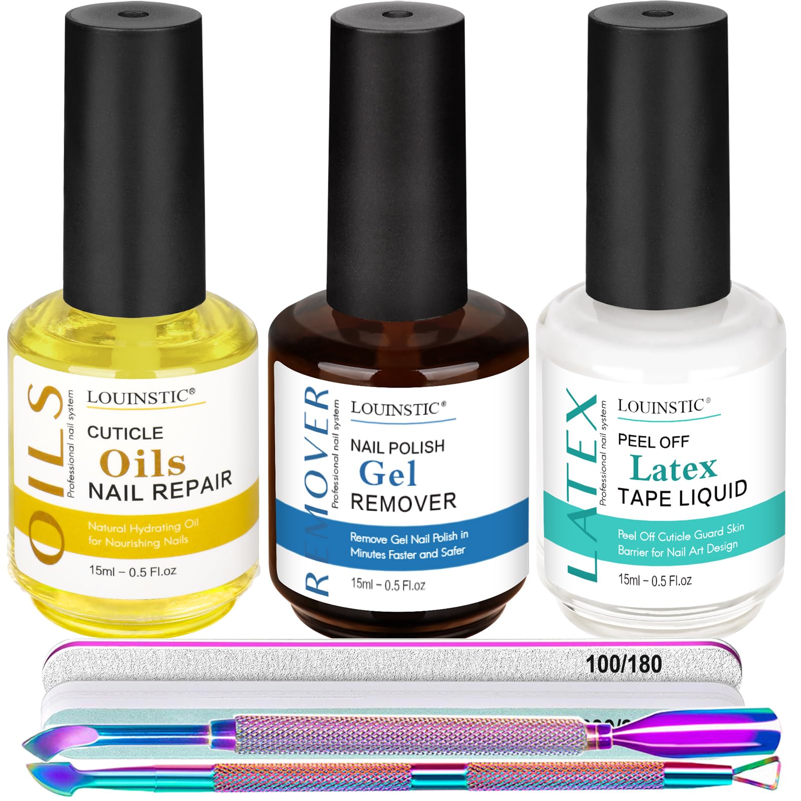 Dissolvant gel Louinstic – flacon prêt au retrait rapide du vernis gel