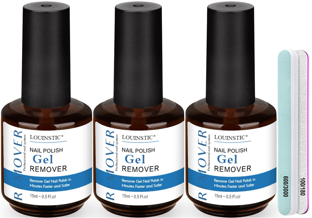 LOUINSTIC Dissolvant Gel : flacon rapide pour enlever le vernis gel.