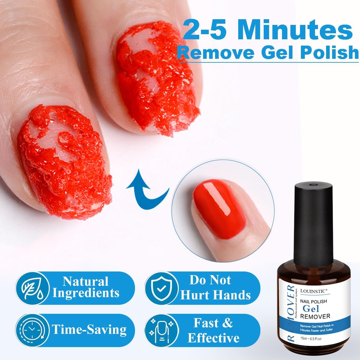 Louinstic lime-a-ongles-file: lime à ongles pratique pour préparer la surface