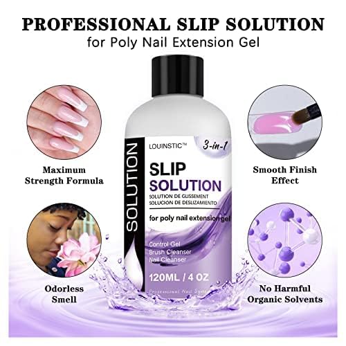 Louinstic solution glissante pour gel poly contrôle la consistance.