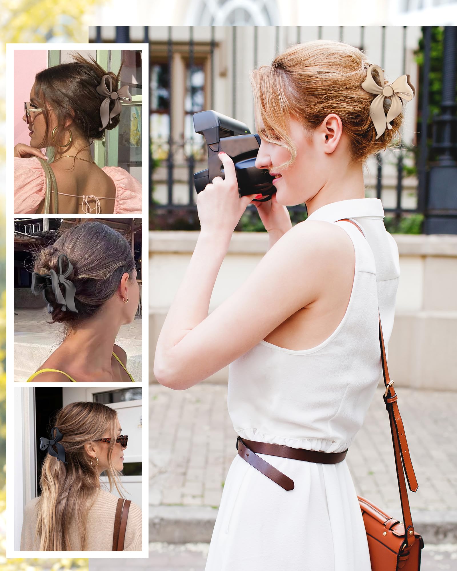 Pinces Lourny nœud papillon, utilisation quotidienne pour un chignon rapide.