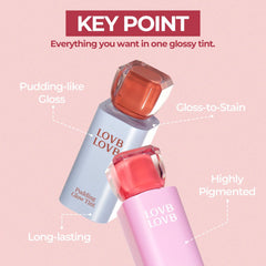 LOVB Pudding Glow: couleur lumineuse et gloss durable sur les lèvres