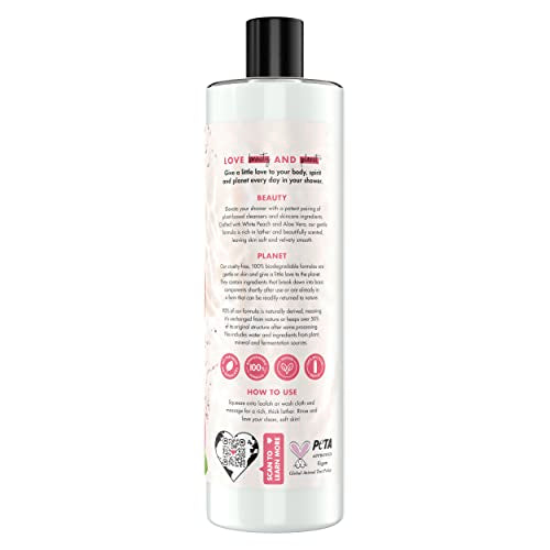 Love Beauty and Planet – arôme pêche et aloe vera pour une expérience rafraîchissante.