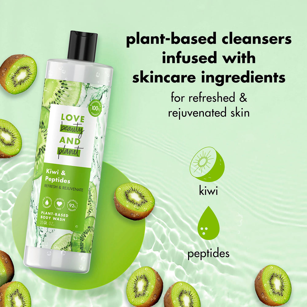 Love Beauty and Planet – bouchon pratique et bouteille en plastique recyclé.