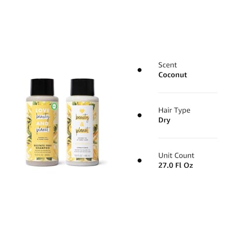 Formule vegan Love Beauty And Planet sans parabènes pour cheveux en douceur.