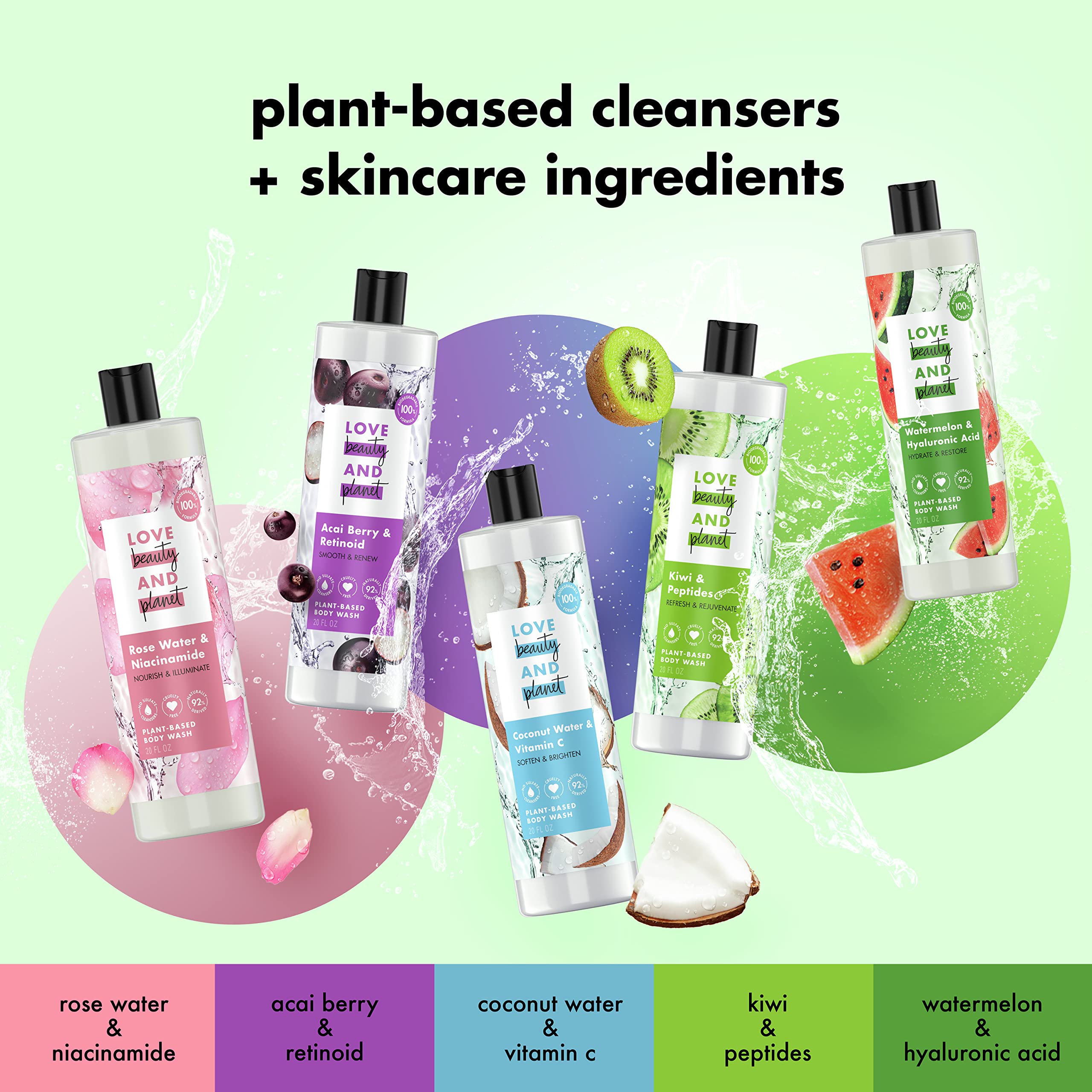 Love Beauty and Planet – sans sulfates, formulation douce pour la peau.