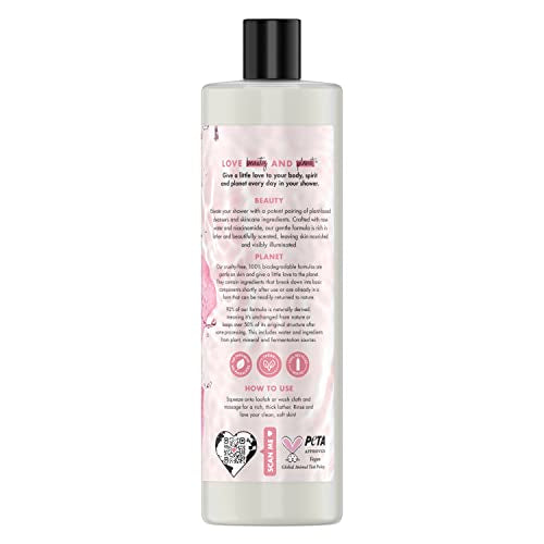 Texture mousseuse du gel-douche rose pour une douche réconfortante